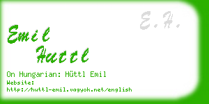 emil huttl business card